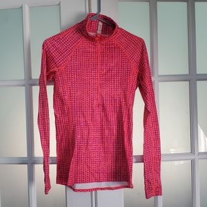 Under Armour Fitted Cold Gear Quarter Zip (Pink Patterned)